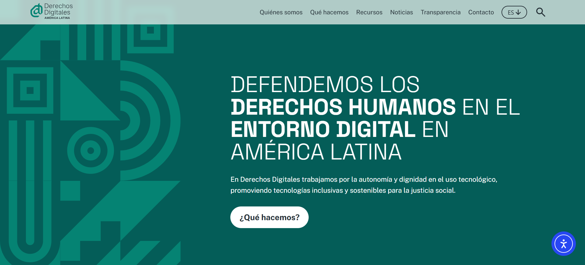 Captura del sitio de Derechos Digitales