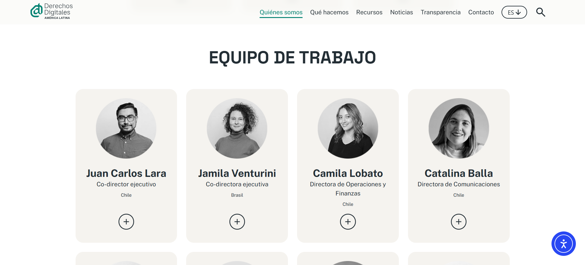 Captura del sitio de Derechos Digitales