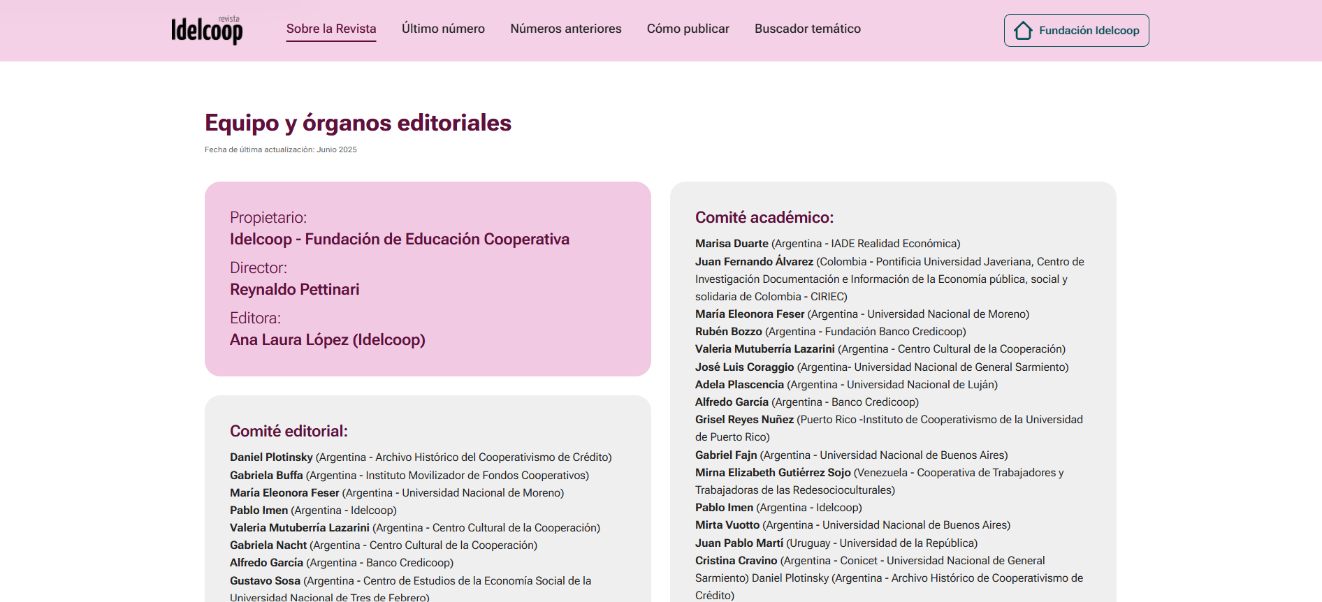 Pantalla del nuevo sitio de Idelcoop 3